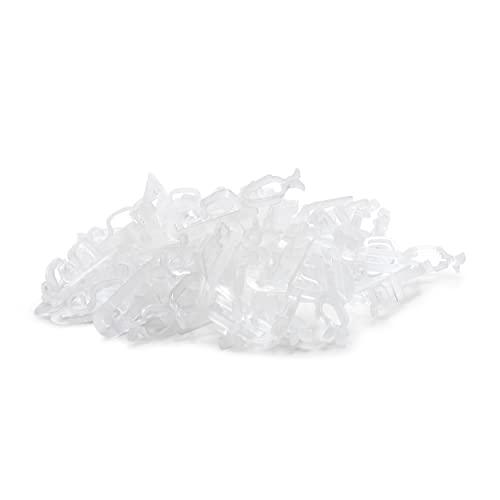 HLO Lighting Holiday Lighting Outlet Christmas Light Clip | All in One Plus | Use with C9, C7, and LED Mini Lights | Christmas Light Hangers for Gutters | 100 Pack