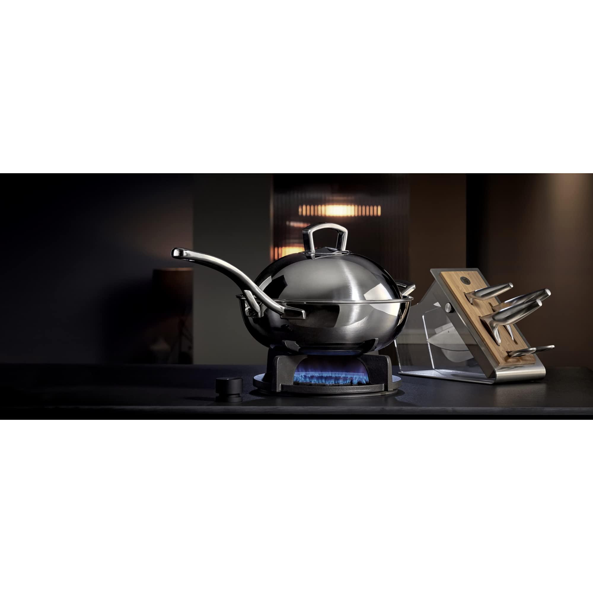 WMF WMF Wok Multiply 28cm with Metal lid, Stainless Steel, Silver, 57.5 x 33.2 x 20.3 cm