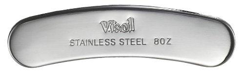 Visol Visol "Pixel" Stainless Steel Hip Flask, Diamond Pattern, 8-Ounce, Chrome