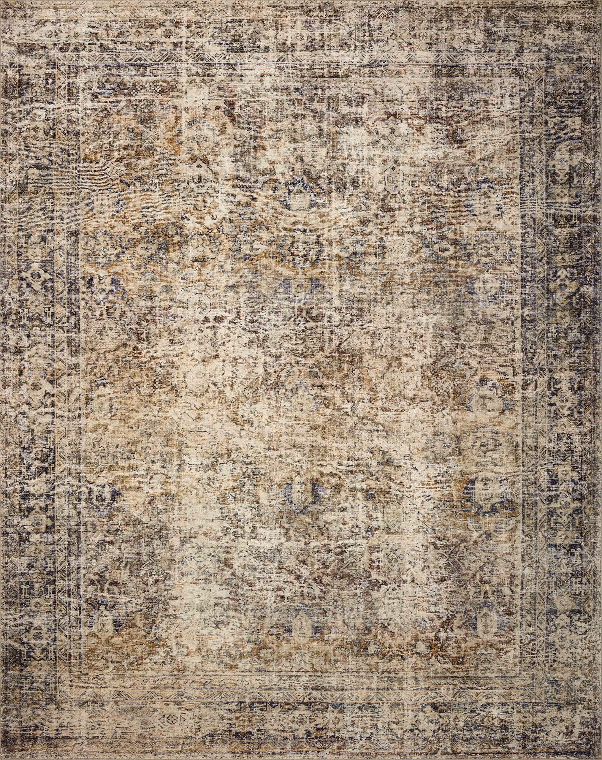 Loloi Loloi Amber Lewis Morgan 5'-0" x 7'-0" Area Rug in Sunset/Ink - Large Area Rug, Neutral Area Rug for Room Dcor, Vintage Rug Inspired, Soft Area Rug for Living Room, Bedroom, Dining Area