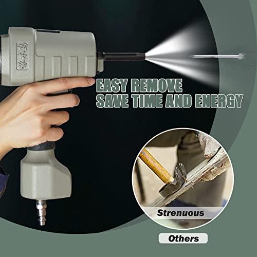 KAMSIN Woodpecker WTB60 Pneumatic Nails Puller Air Punch Nailer Air Power Nail Remover Gun Nail Puncher Heavy Duty Denailer Gun Denailer Tool, Nail Pusher for Recycling/Removing Nails less than 0.197(5mm)