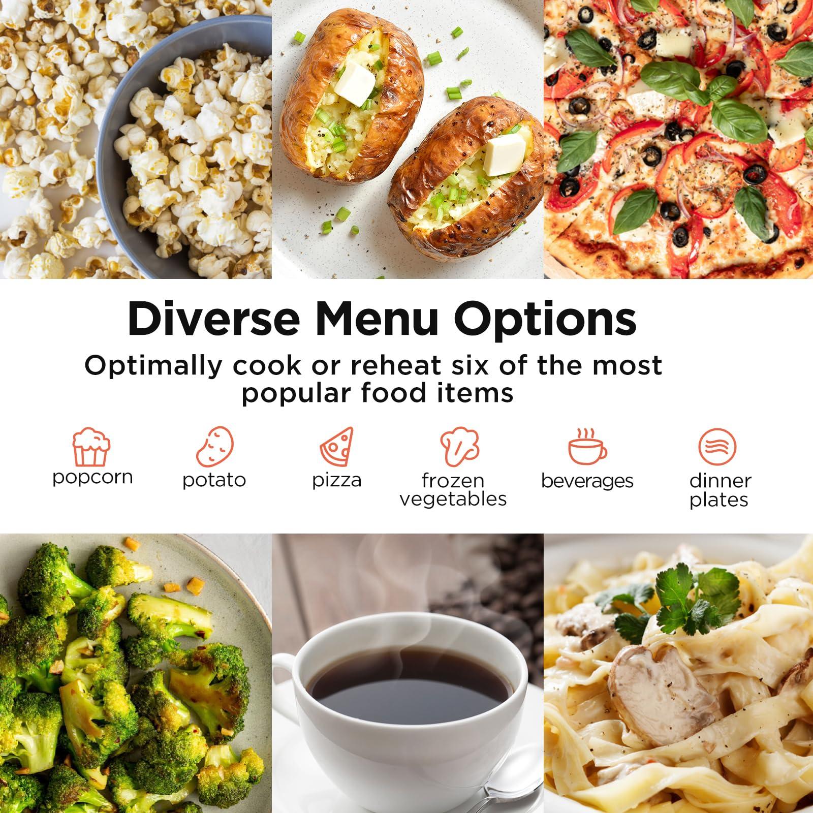 BLACK+DECKER BLACK+DECKER Countertop Microwave Oven 0.9 Cu Ft, 6 Auto Menus, Child Lock, Memory Function, 10 Power Levels, Easy One-Touch Start, Digital Panel, 900W