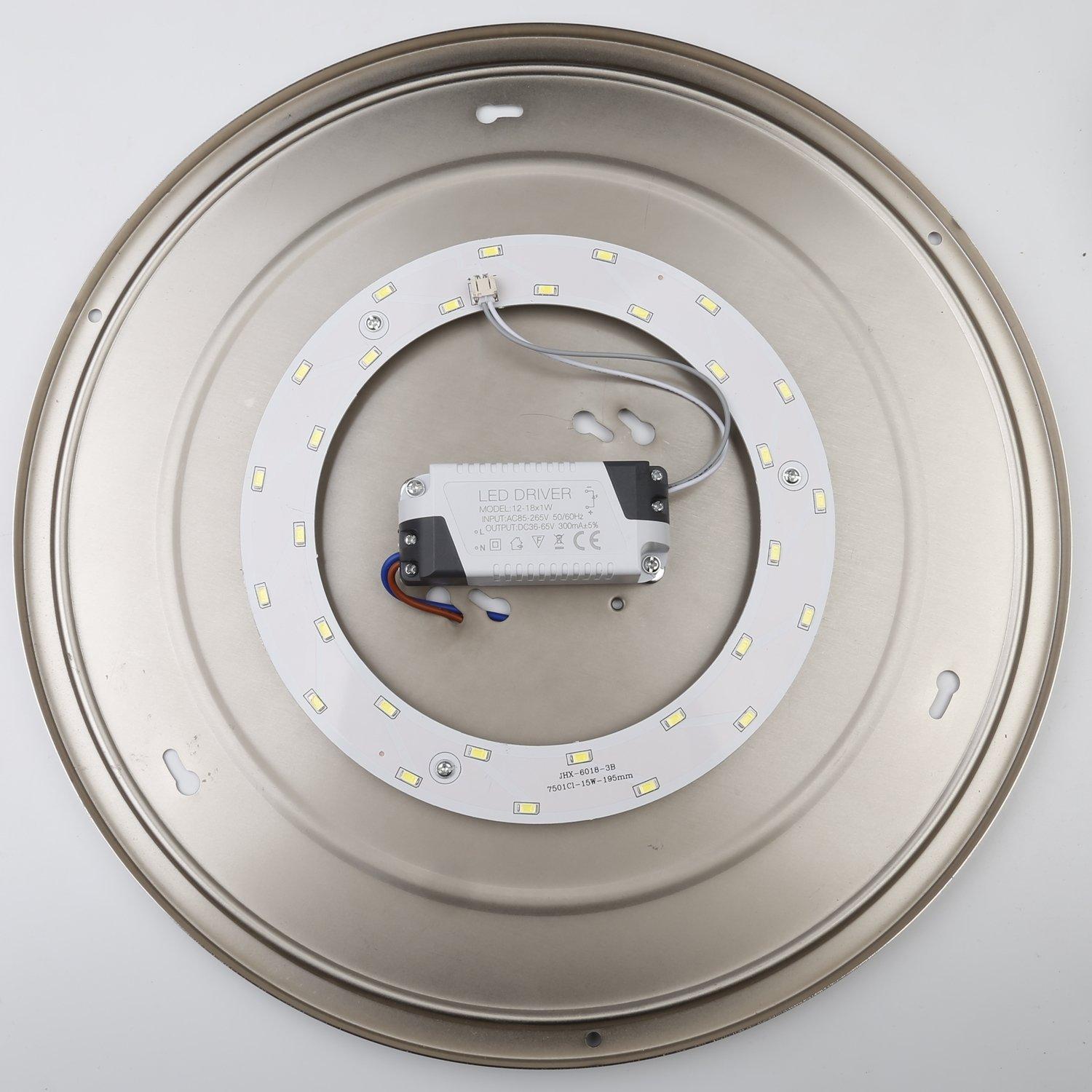 Ledytech Ledytech 1-Pack 15w 5730 SMD Led Panel Ceiling Light Fixtures Circle Annular Round Replacement Board Bulb White 6000K (White 6000-6500K)