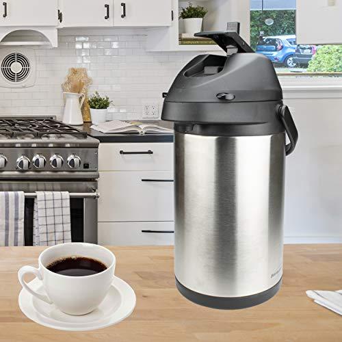 Brentwood Brentwood 3.5-Liter Airpot Hot & Cold Drink Dispenser, Stainless Steel, Black