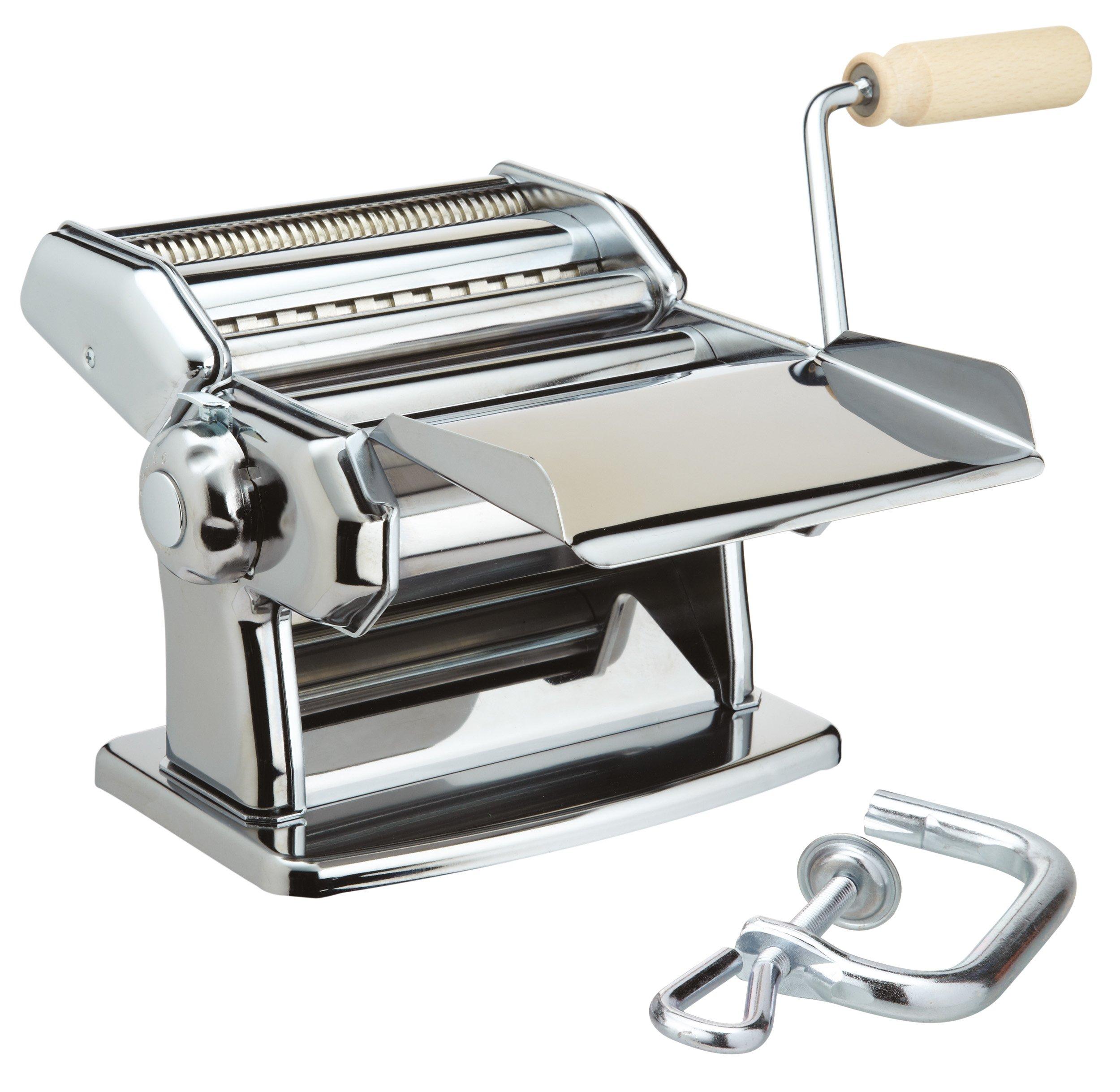 Imperia Imperia IPasta Classic Line. Pasta Machine 100% Made in Italy. Fresh pasta machine in steel. Manual roller with crank. Creates dough sheets for Lasagne, Tagliolini, Fettuccine. (End of line)