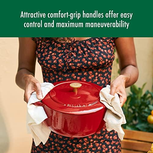 BALLARINI Ballarini Bellamonte Cast Iron Dutch Oven with Lid 4.25-qt, Serves 3-4, Pomodoro Red
