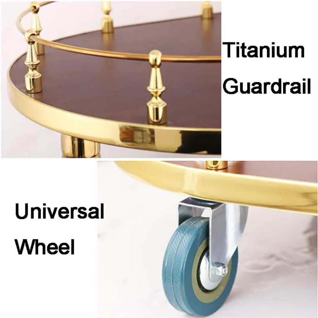 GRDDBZA GRDDBZA Bar Serving Carts Business Restaurant Wine Cart, 2-Tier Serving Trolleys, Rolling Cart, Tea Cart, Easy to Move with 4 Wheels, Ideal for Kitchen, Living Room, Hotel, Wine/Tea Serving Cart(C)