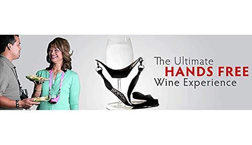 WineYoke 'WineYoke' Party Time Hand Free Wine Glass Holder Necklace - Set of 2 (PINK & BLACK)