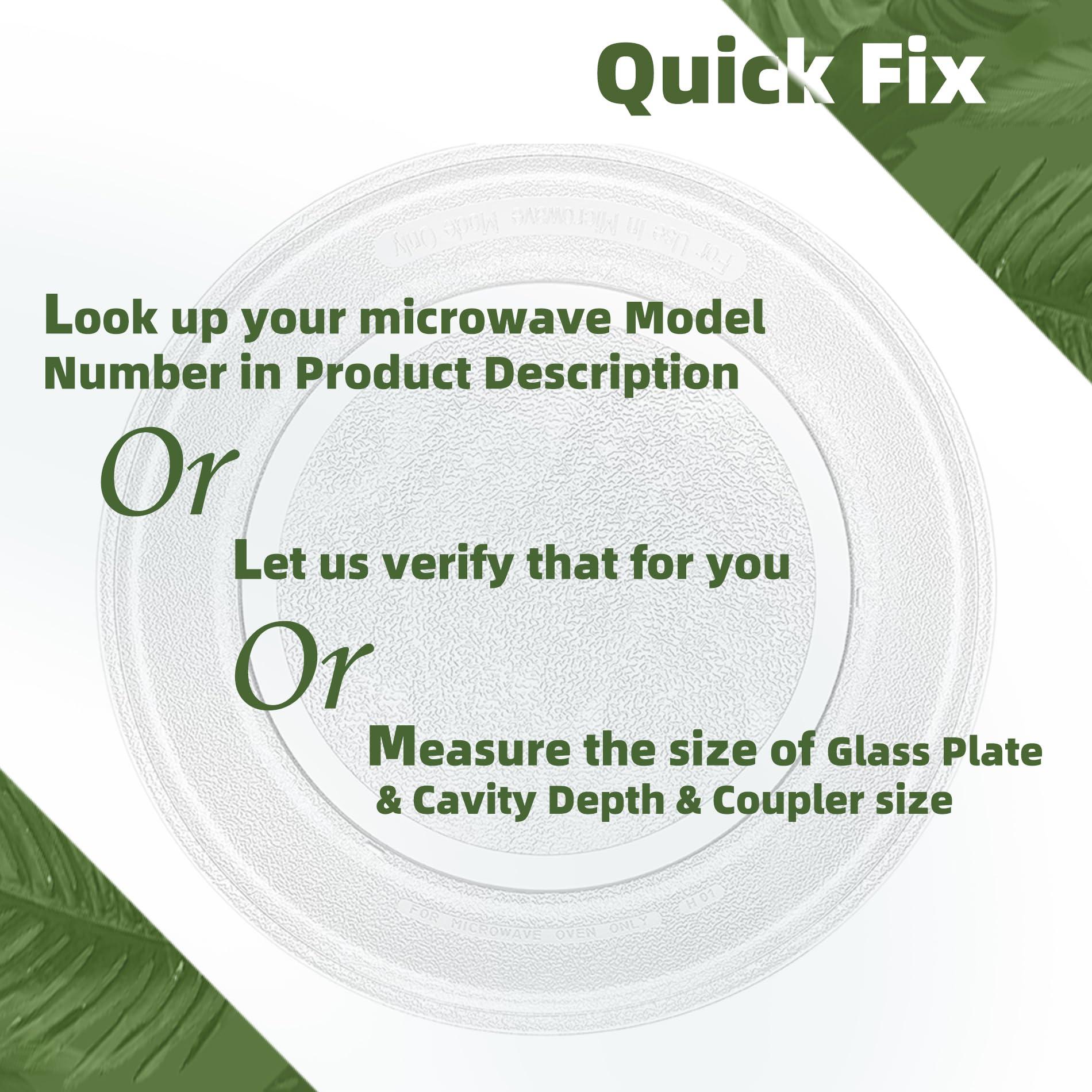 Gemroom Gemroom 16\" Microwave Glass Plate for GE WB49X10166 Turntable Track 10-3/4\", WB27X43590 16 inch Replacement Microwave Glass Plate - Dishwasher Safe