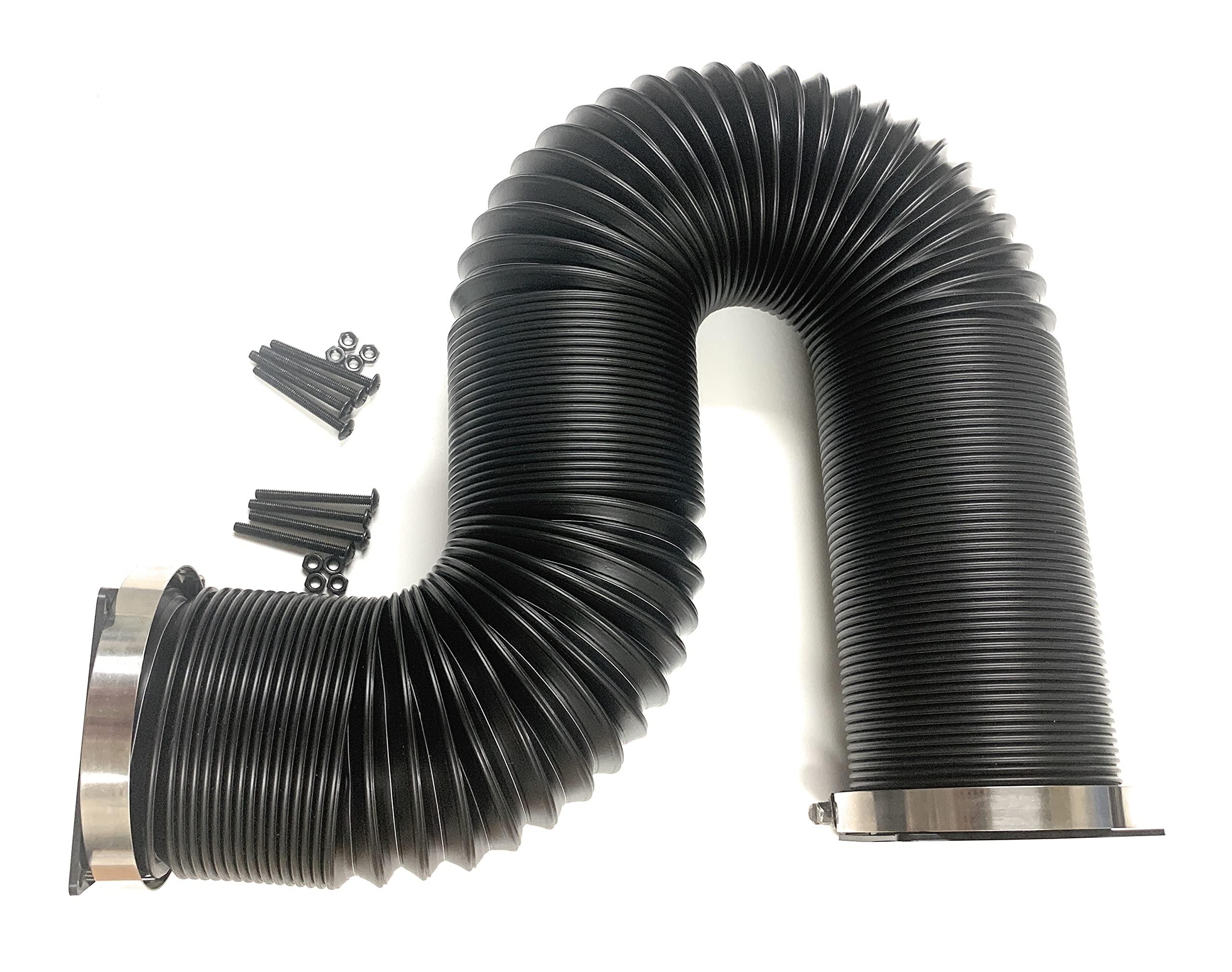 coolerguys Coolerguys Thermal Plastic Duct with End Caps for Electronics, Crypto Mining, RV Ducting (80mm Fan/3" 19.5-60")