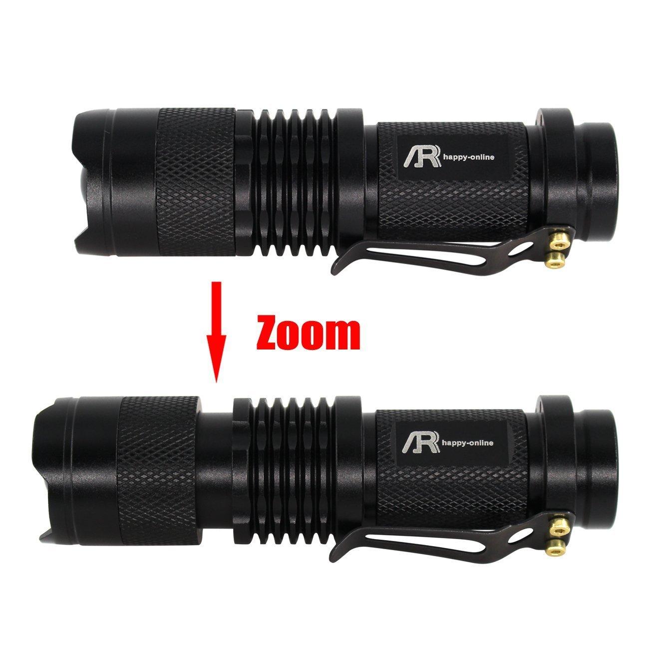 AR happy online AR happy online 3 Pack Red Light Flashlight, 3 Modes Mini Red LED Flashlight, Zoomable Red Flashlight Torch with Clip for Night Vision, Astronomy, Aviation, Night Observation