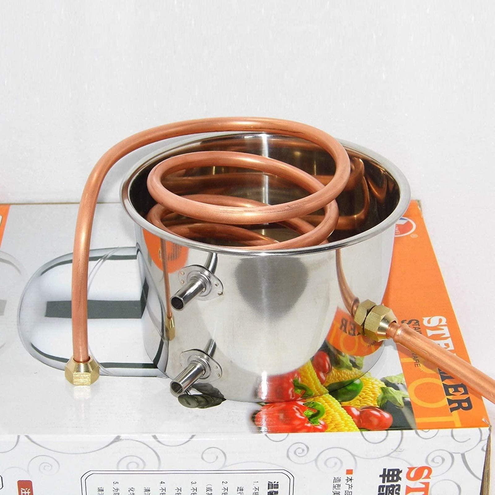 HKMA Stainless Steel Water Distiller with Built-in Thermometer and Copper Tube, Home Brewing,12l/3gal