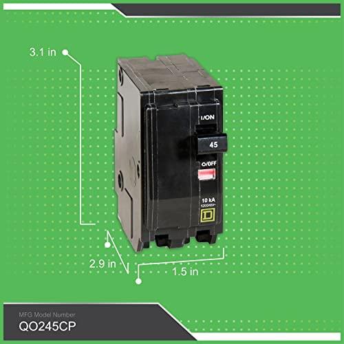 Square D by Schneider Electric Square D by Schneider Electric Square D - QO245CP QO 45-Amp Two-Pole Circuit Breaker
