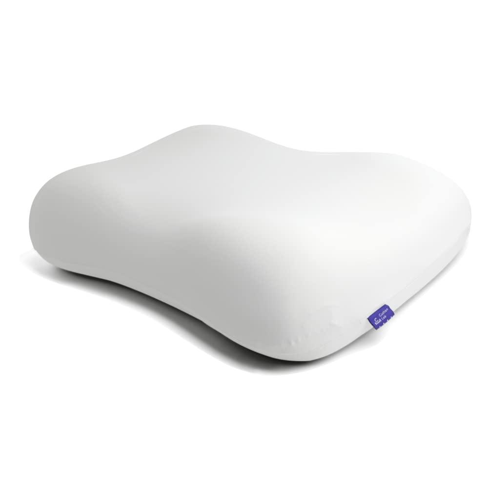 C CUSHION LAB C CUSHION LAB Deep Sleep Pillow, Patented Ergonomic Contour Design for Side & Back Sleepers, Orthopedic Cervical Shape Gently Cradles Head & Provides Neck Support & Shoulder Pain Relief - Calm Grey