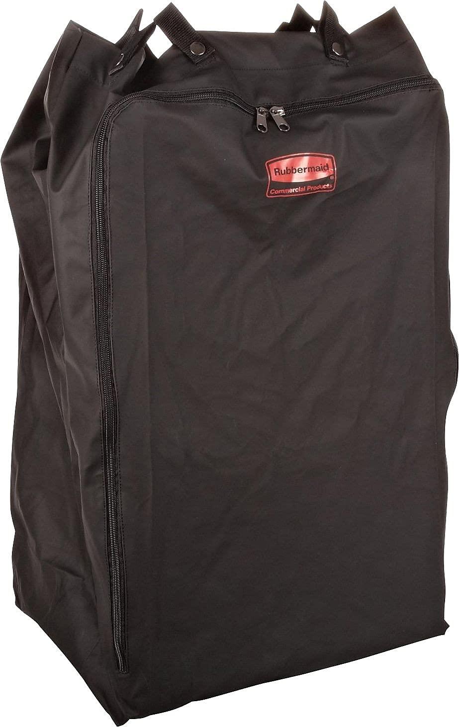 Rubbermaid Rubbermaid Commercial Products Premium Linen Hamper/Laundry Bag, Front Zip Access, 30 Gal, Black, for Hospitals/Medical Labs/Commercial Facilities