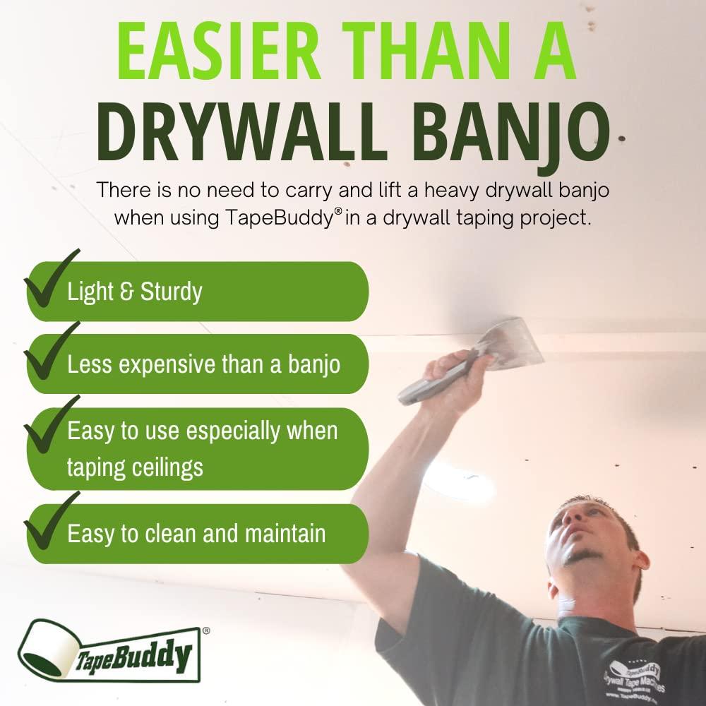 Buddy Tools LLC Buddy Tools TapeBuddy Drywall Taping Tool - Simplifies Drywall Banjo Taping - Reliable & Efficient Tape Dispenser for DIYers - Easy to Use - Reduces Mess and Waste