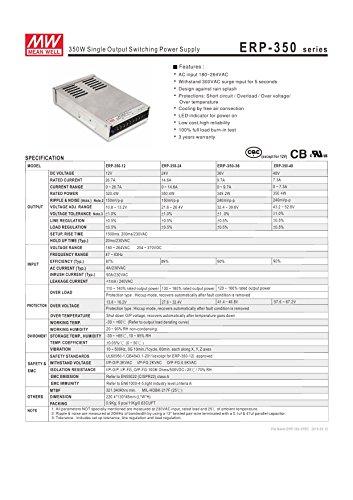 MEAN WELL Mean WELLERP-350-24 350W Single Output Switching Power Supply Mean Well ERP-350