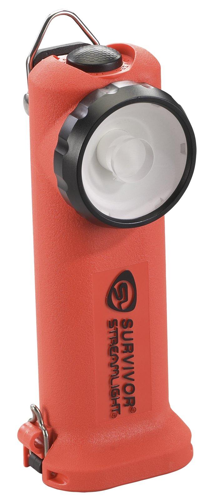 Streamlight Streamlight 90540 Survivor 175-Lumen Alkaline Safety-Rated Firefighter Right Angle Flashlight, Orange