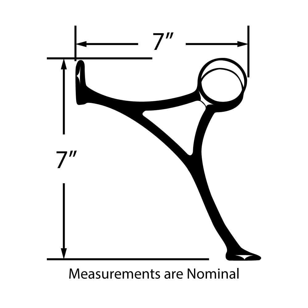 OUTWATER OUTWATER 12\' Bar Foot Rail Kit - Complete Undercounter Mount Hardware and Tubing, Antique Bronze Finish