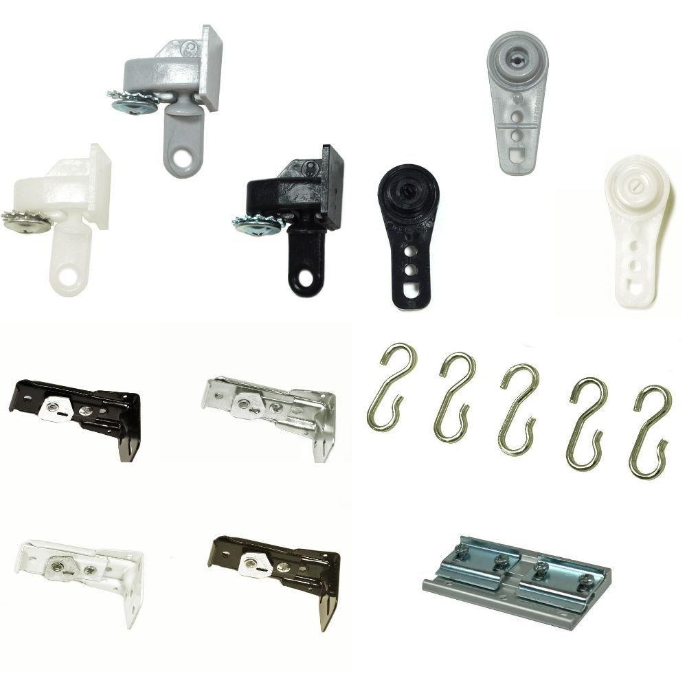 Curtain Rod Connection Kirsch 94003 Hand Draw Wall Mount Curtain Track Set (23' in 3 Sections-Black)