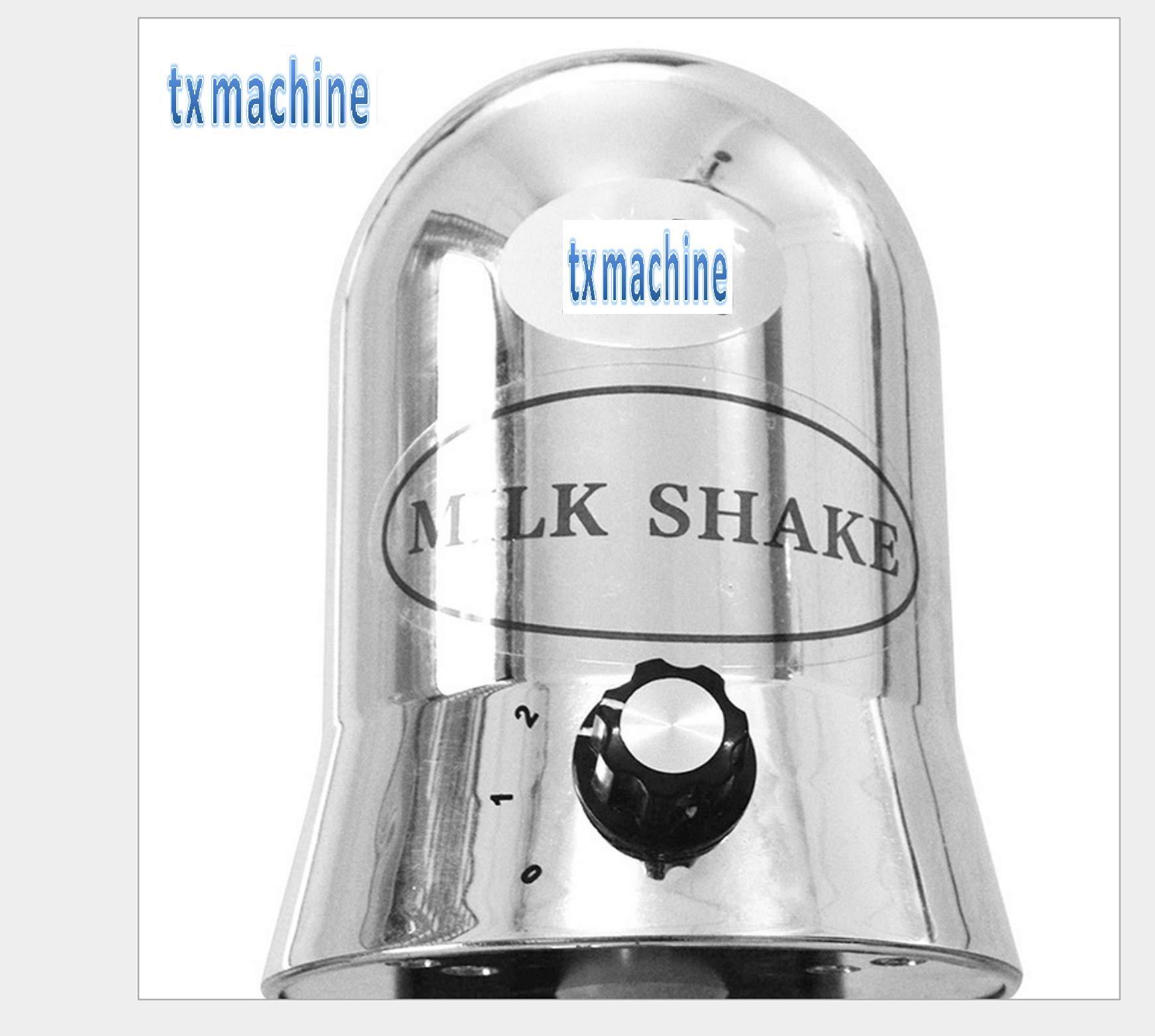 T Milkshake Machine Commercial Milkshake mixer Machine Stainless Steel Milk Mixer Milk Bubble tea machine for Milk Tea Shop Dessert Station with 2 cups (double heads, 110V/60HZ)