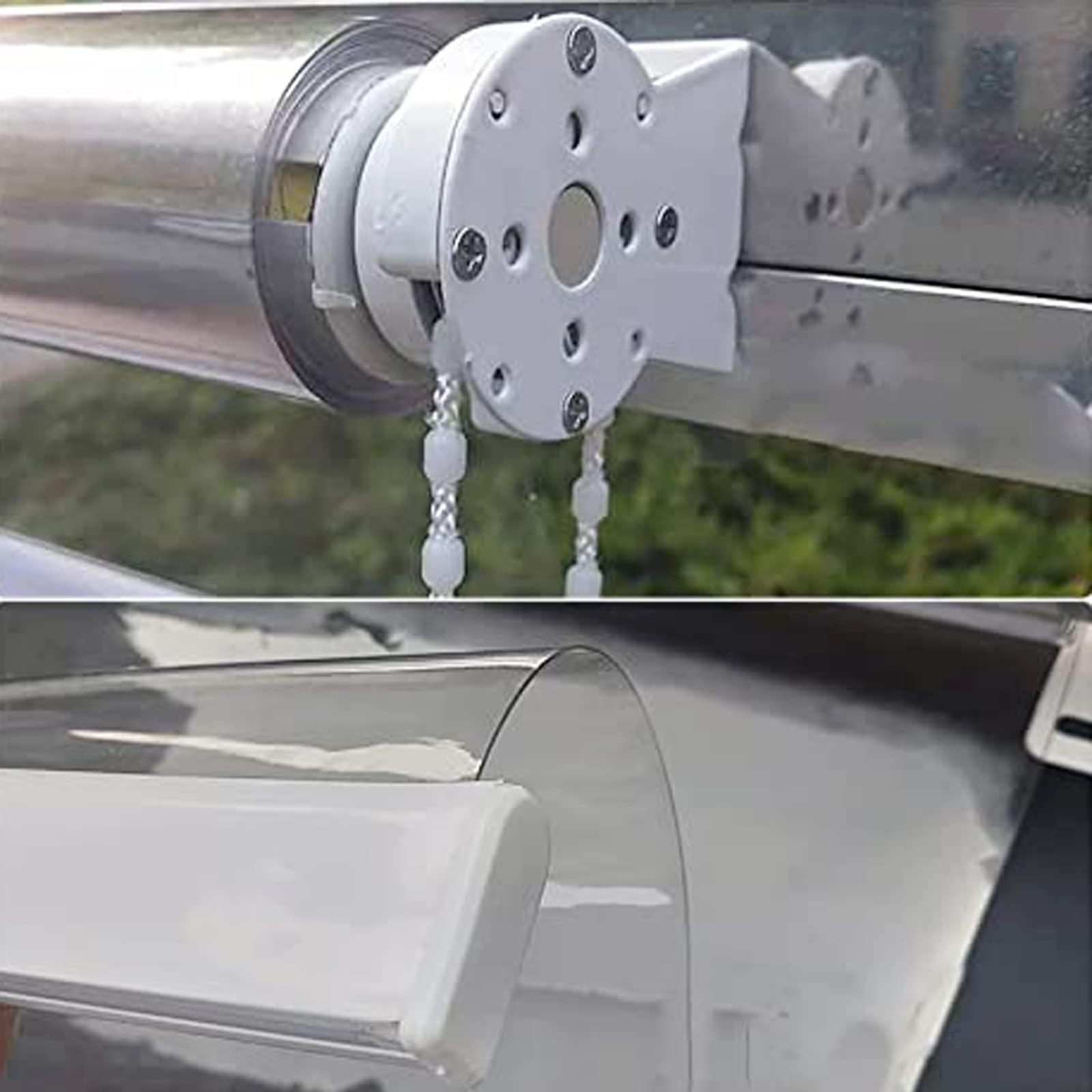 ZXCVBAS ZXCVBAS Transparent PVC Roller Shades,Clear Roller Shade,Outdoor Clear Vinyl Roller Shades, Waterproof Rainproof Roller Window Shades, Blinds for Outdoor Patio Hotel Office,110x250cm/43.3x98.4in