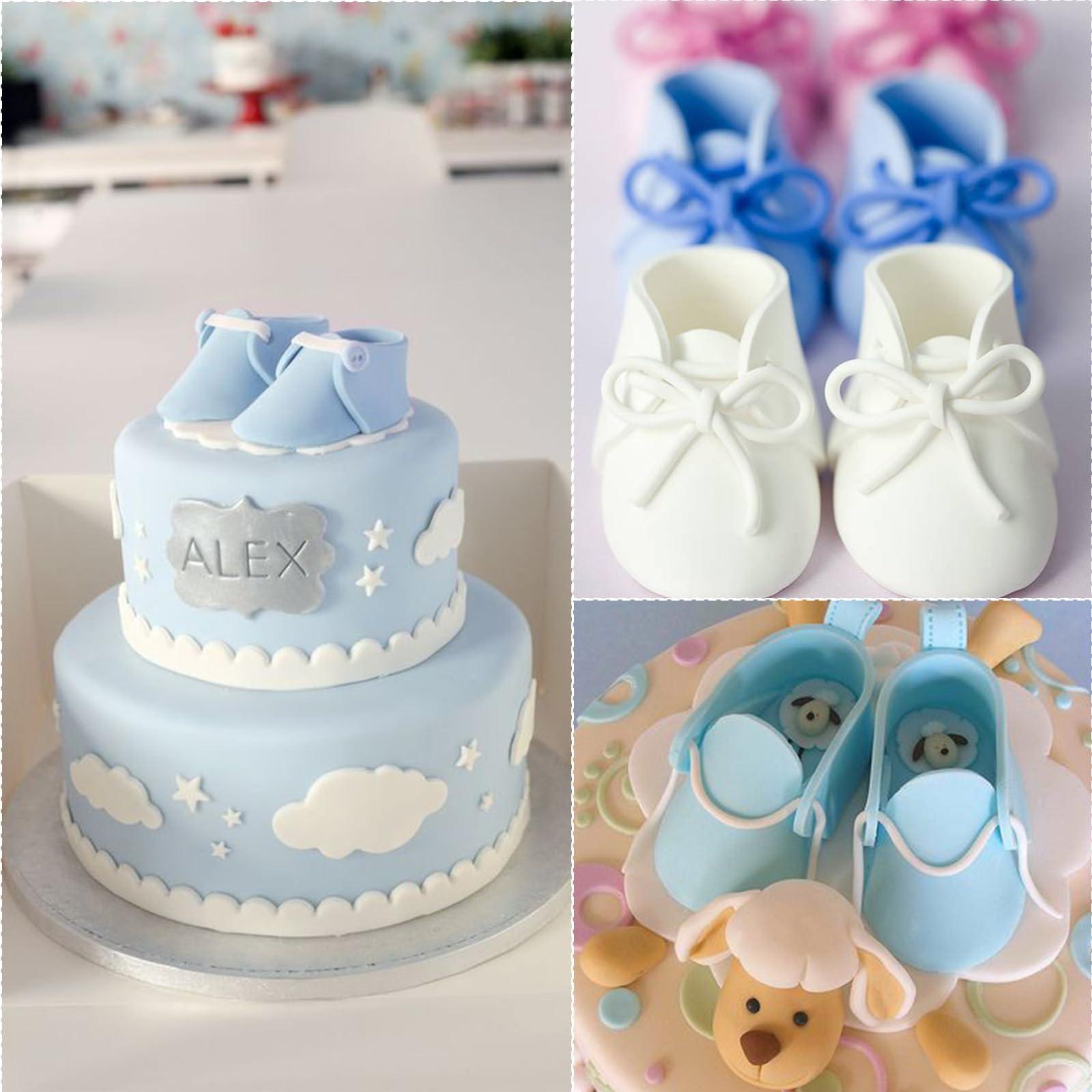 Joinor Joinor 3Pcs/set Baby Shoes Booties DIY Cake Decorating Tools Baby Shower Fondant Mold