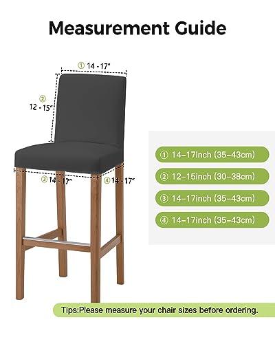 Boanket Red Santa Christmas Bar Stool Covers Set of 4 - Stretch Dining Chair Cover, Xmas Coastal Merry Christmas Kitchen Chair Slipcover Removable Counter Stool Cover for Island Chair, Pub Chair, Cafe