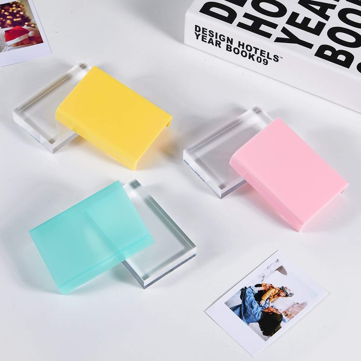 Phattopa Instax Mini Film Picture Frames, 2x3 Fujifilm Polaroid Picture Frame, Mini Instax Acrylic Photo Frame, Wallet Size Instant Picture Frames, Desktop Small Photo Frame, Polaroid Photo Display Holder