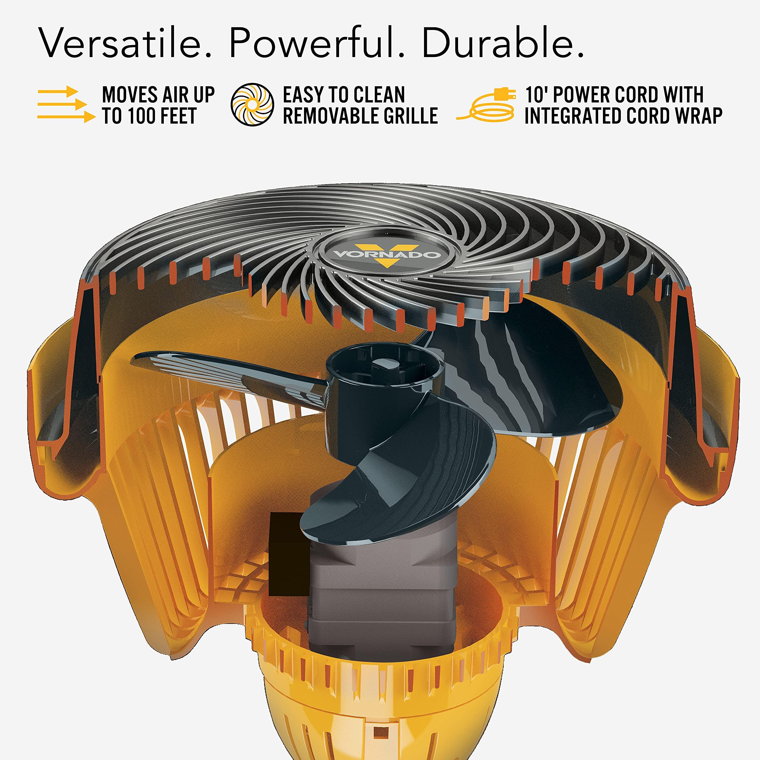 Vornado Vornado 293 16 In. Heavy Duty Air Circulator Shop Fan Bundle, Yellow and Green