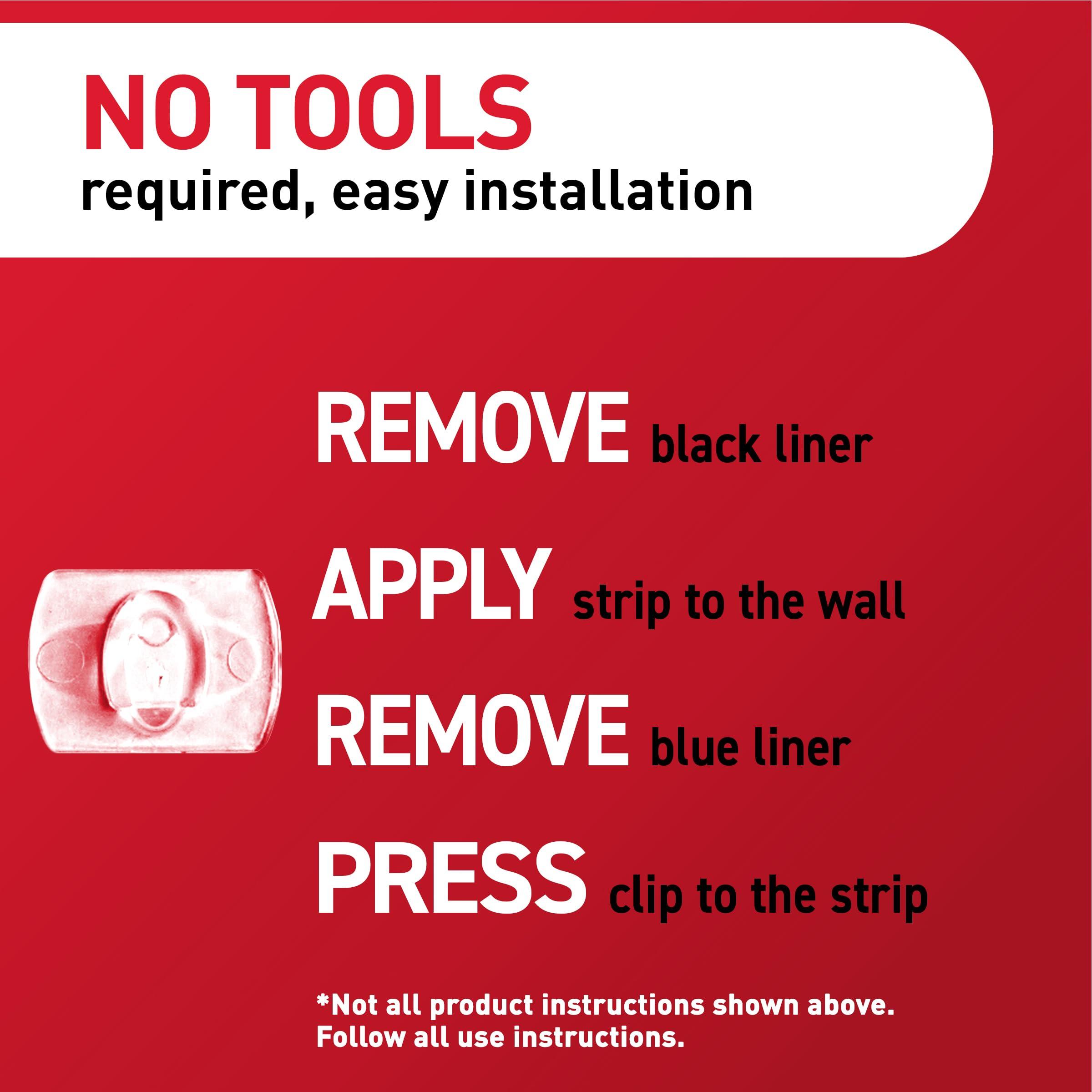 Command Command Indoor Mini Light Clips, Damage Free Hanging Christmas Light Clips, Mini Wall Clips for Hanging Indoor Christmas Decorations, Lights and Cables, 45 Clear Clips and 54 Command Strips