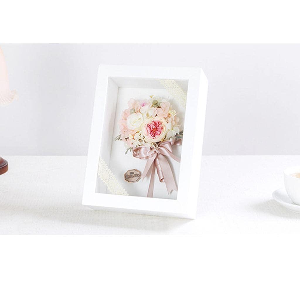 misppro misppro 3D Wooden Glass Freestanding Photo Picture Frame Holder Party Wedding Favors