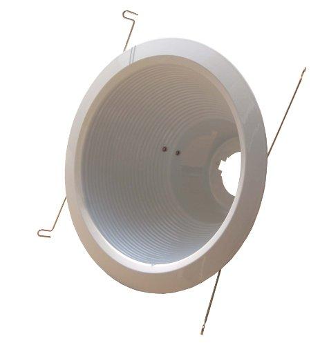 Joint Bright Lighting 6-Pack-6\" Deep Self Flange Air-Shut Baffle Trim for Line Voltage Recessed Light-White