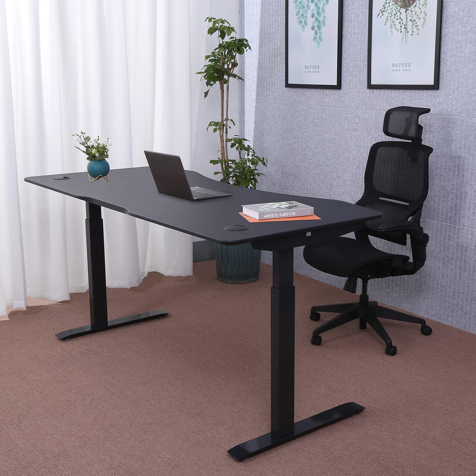 ApexDesk ApexDesk 60" Elite Height Adjustable Desk w/Cabinet Bundle (Black Desk/Black Cabinet)