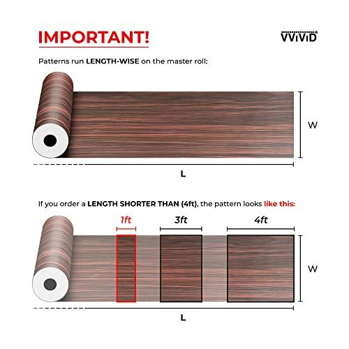 VViViD VViViD Natural Black Ash Wood Grain Adhesive Film with Air-Release Membrane (17.75 Inch(L) x 49 Inch(W))