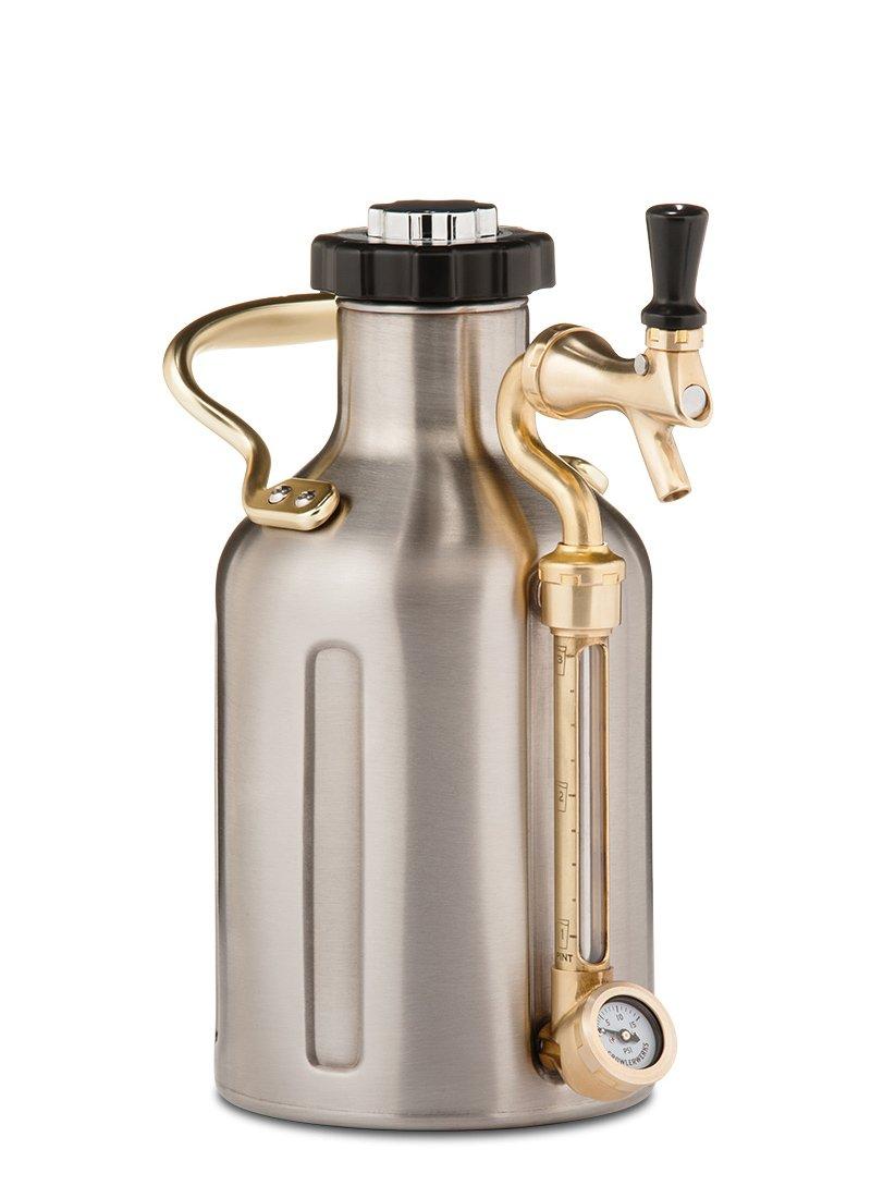 GrowlerWerks GrowlerWerks uKeg Carbonated Growler-Great Gift for Beer Lovers, 64 oz, Stainless Steel