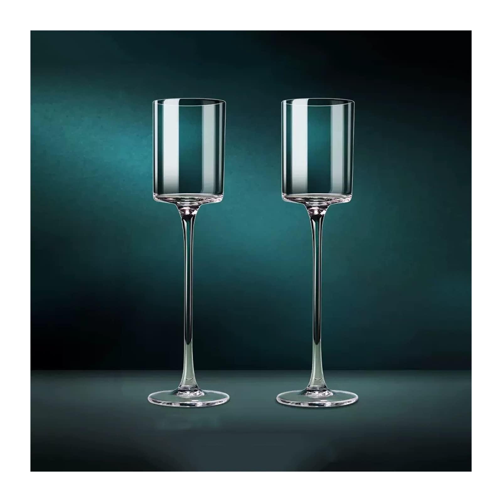 GLigeT Champagne Flutes 2 pcs Crystal Glass Champagne Glasses Light and Transparent Creative Cocktail Glasses Vintage Sparkling Glasses 120ml Tall Champagne Flute Champagne Glasses (Color : A)