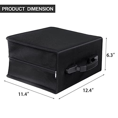 Siveit Siveit CD/DVD Binder, CD DVD Case Holder Binder 400 Capacity CD/DVD Wallet Storage Booklet Album Box (White Binder, Black)