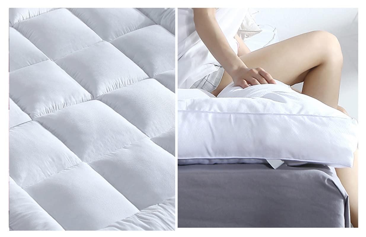 GXFWJD GXFWJD Twin Size Mattress Topper Extra Soft Mattress Pad Cover Quilted Pillow Top Matress Topper with Down Alternative Fill Soft Bed Topper for Single Bed Day Bed (Size : 90x190cm)