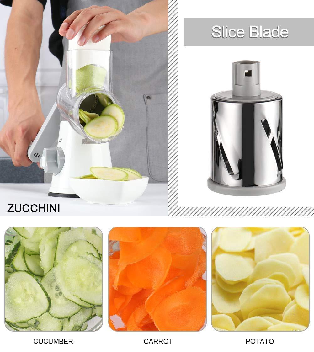 Ourokhome Ourokhome Rotary Grater Lemon Zester- Stainless Steel Cheese Grater for Fruit, Vegetable, Lemon, Cirtus