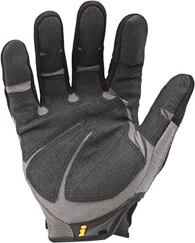 Ironclad Ironclad Heavy Utility Work Gloves HUG, High Abrasion Resistance, Performance Fit, Durable, Machine Washable, (1 Pair), MEDIUM, Black & Grey