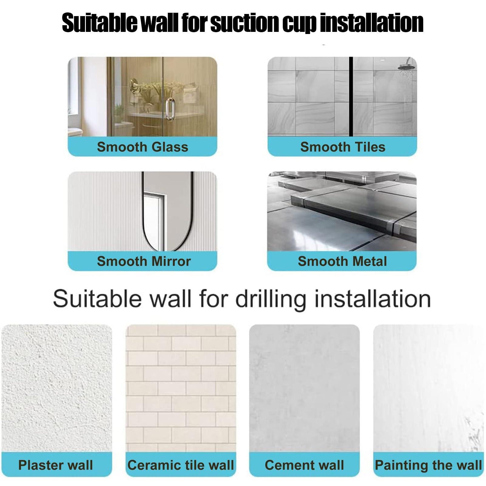 Meiiron Adjustable Curved Shower Curtain Rod Wall Mounted L-Shaped Bathroom Corner Curtain Hanger Pole Bath Bar Metal Shower Rail, No Drilling (Size : 70~95x70~95cm)