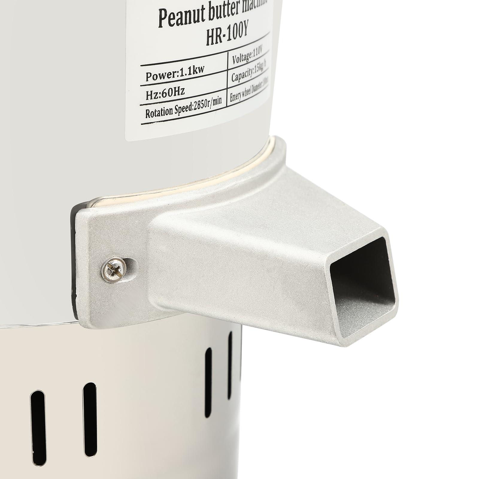 DYRABREST Peanut Butter Maker Machine, Nut Butter Machine, Electric Grain Grinder Peanut Butter Maker Sesame Sauce Grinder Home/Commercial for Groundnut, Almond, Cashew Nut and Sesame 110V 33lb/h 1100W