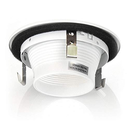 Four Bros Lighting 4 Inch Light White Stepped Baffle Trim - for 4" Recessed Can, Fits Halo/Juno Remodel Housing, Four Bros Lighting SB4/WHT, 6 Pack (White)