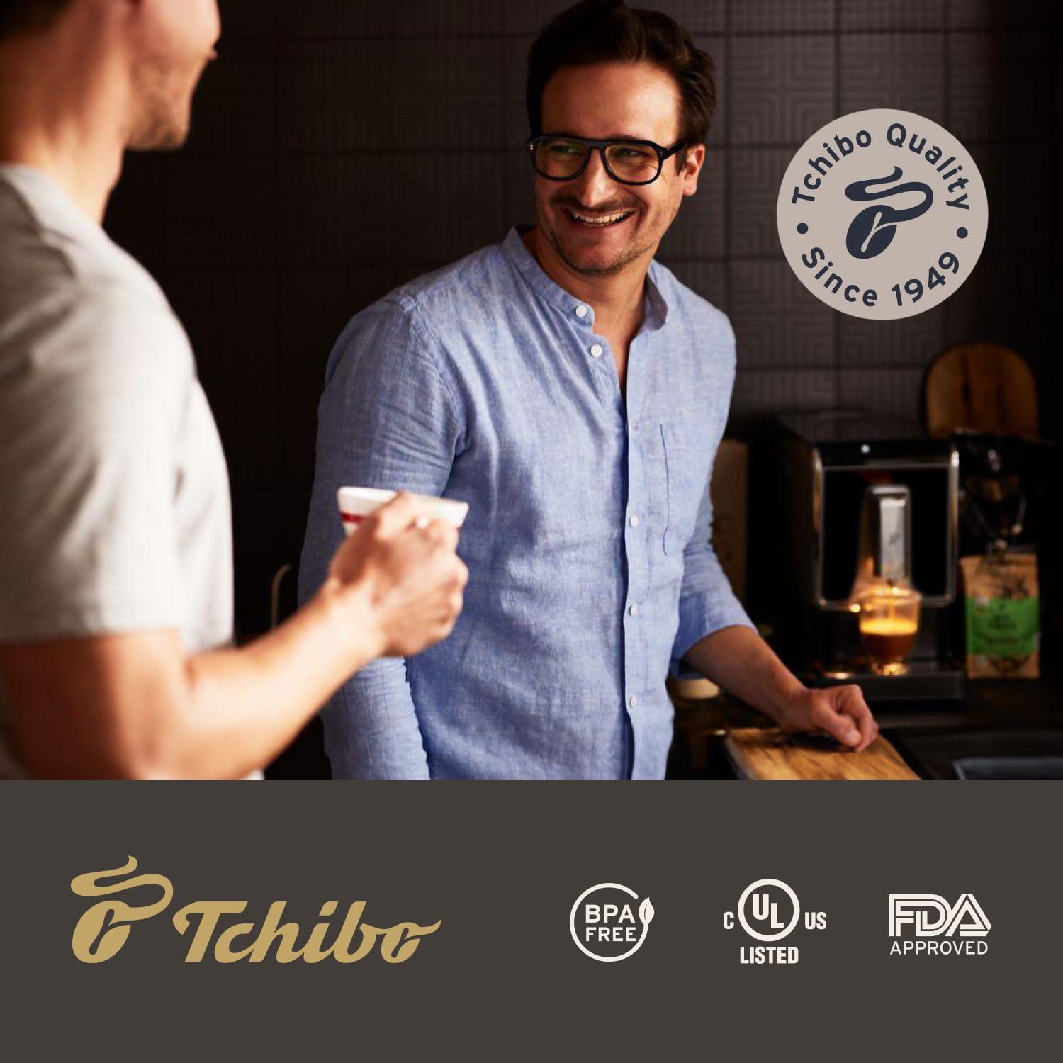 Tchibo Tchibo Automatic Espresso & Coffee Machine Bundle with Built-in Grinder, Comes With 3 x 12 oz. Bags of Whole Bean Coffee, Red