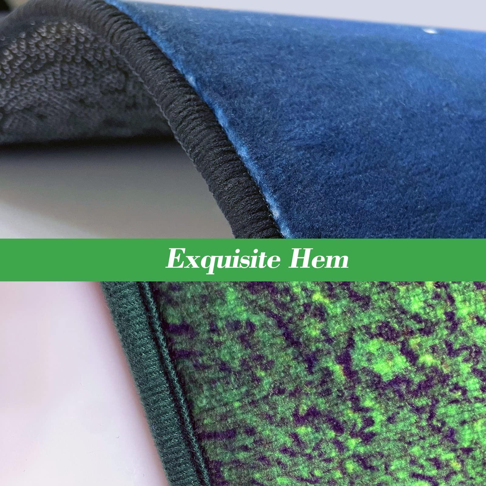 Goahke Football Field Rug Bedroom Area Rug Helmet and Football Rug for Living Room Stars and Stripes Sports Carpet Patriotic Floor Mat 63"x 79"