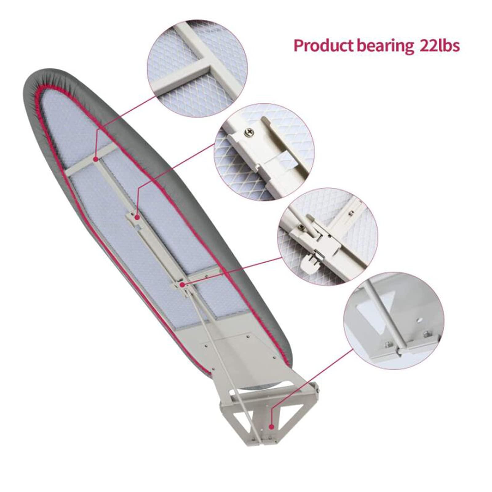 ZHOUHONG ZHOUHONG Ironing Board Wall Mounted Ironing Board,Wall Fixing Plate Drop Down with Heat Resistant Cover, Lifting Concealed Ironing Board,Foldable Ironing Boards for Hous Ant(Size:Wall Mounted)