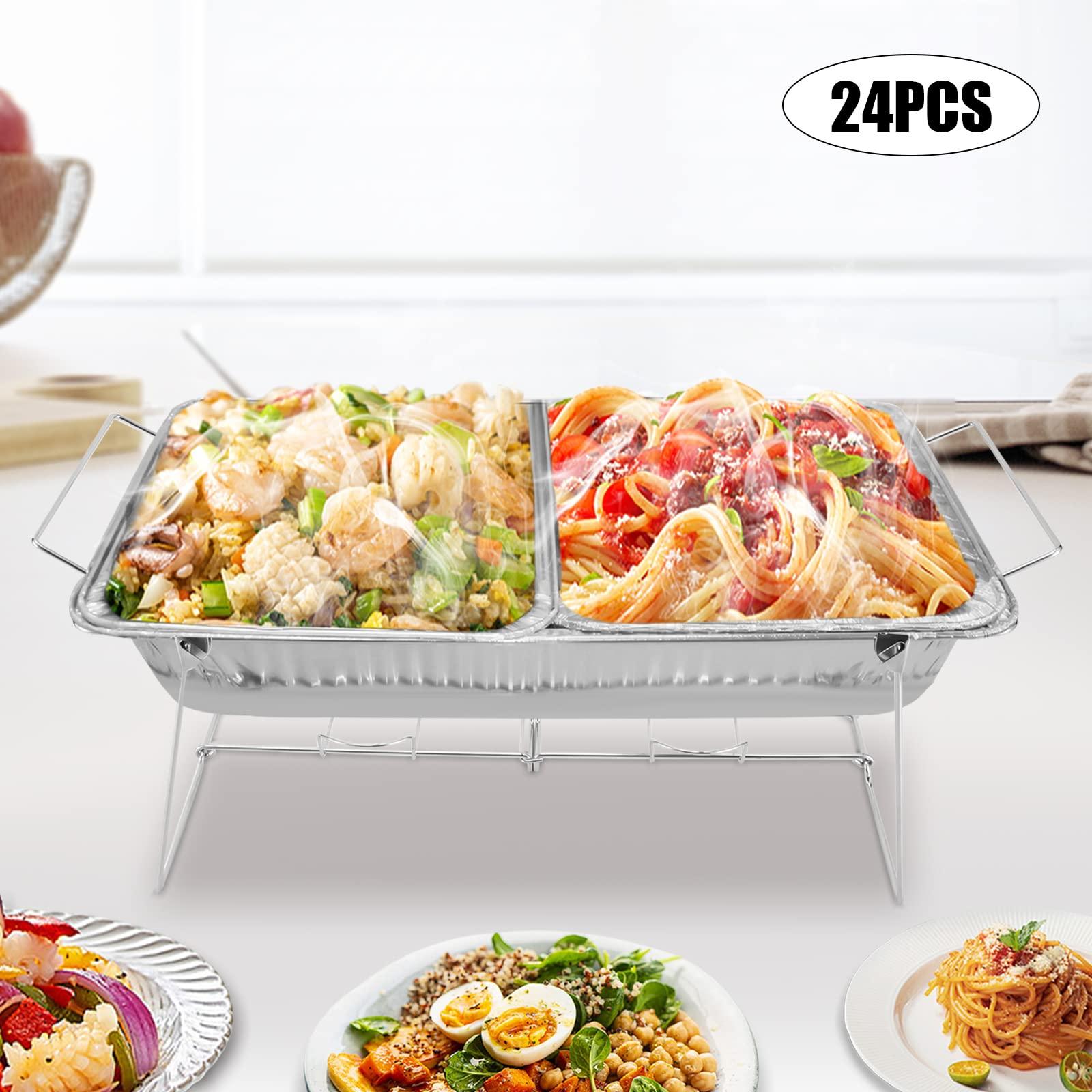 WUSILILU WUSILILU Chafing Wire Rack, 24 Pack Full Size Foldable Iron Racks Buffet Stand Racks Holder for Dish Serving Trays Food Warmer Catering Supplies for Parties