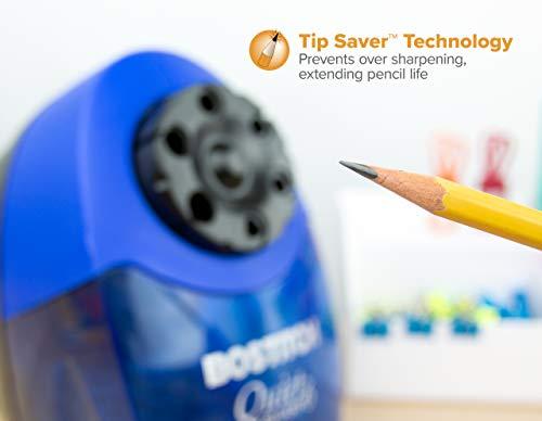 Bostitch Office Bostitch Office QuietSharp 6 Electric Pencil Sharpener, Heavy Duty Classroom Sharpener, Size Selector with 6 Different Sizes, Perfect for Classroom and Homeschool Use, Blue