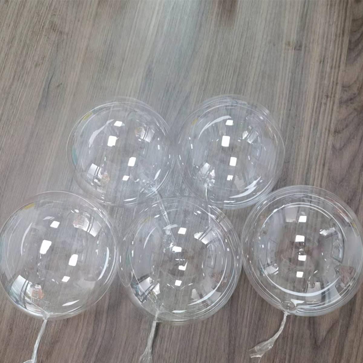 RUIFAR 8 Inch Clear Bubble Balloons, Mini Bobo Balloon Transparent Round Balloon for Christmas Wedding Birthday Party Decorations Supplies (100pcs)